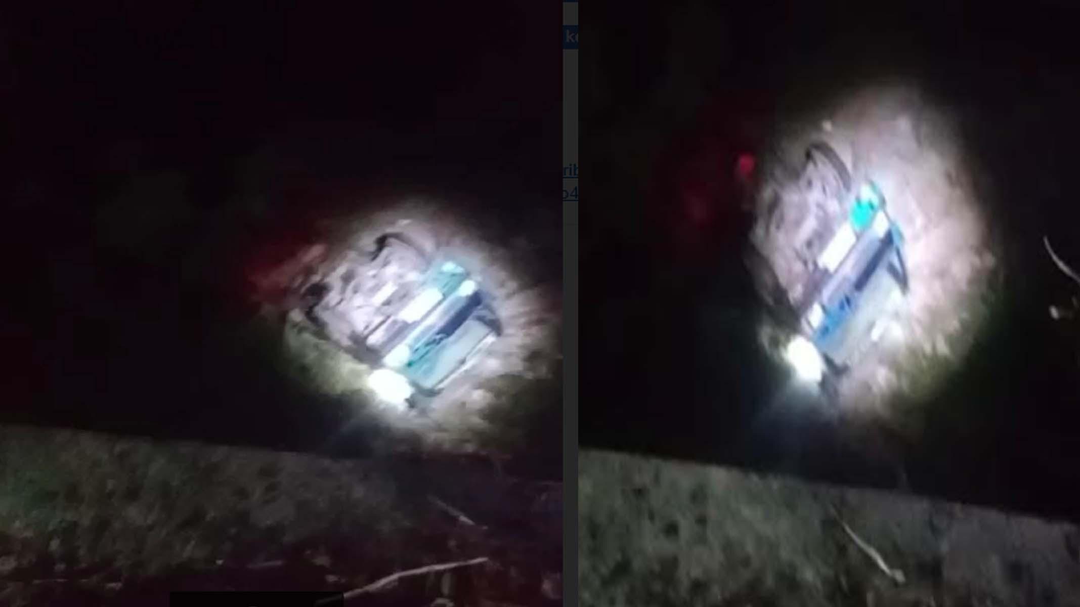 Mobil Pikap L300 Plat Nomor N Muat Sayuran Terperosok Jatuh ke Jurang Jembatan Gladak Perak Lumajang