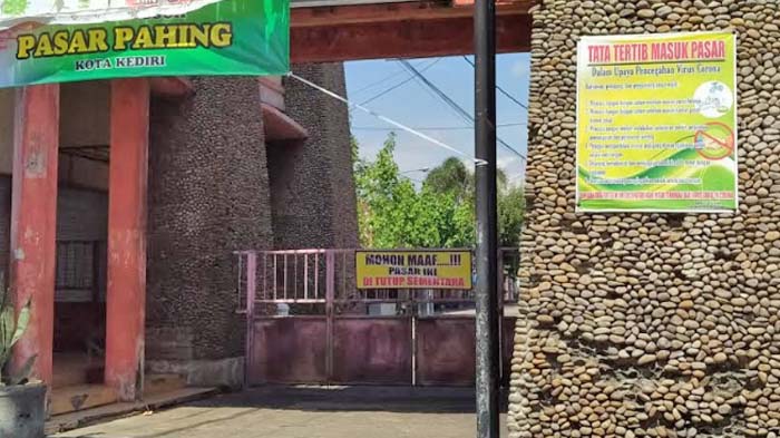 Ada 1 Pedagang Positif Corona, Pasar Pahing Kota Kediri Ditutup Sementara