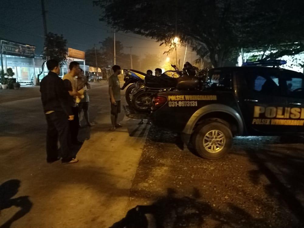 Knalpot Brong Bikin Bising, Polres Gresik Amankan Enam Sepeda Motor
