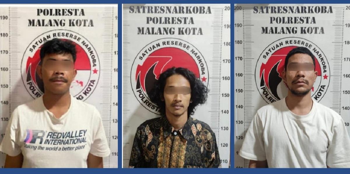 Polresta Malang Kota Bongkar Jaringan Narkoba Kalangan Mahasiswa, Tiga Tersangka Ditangkap