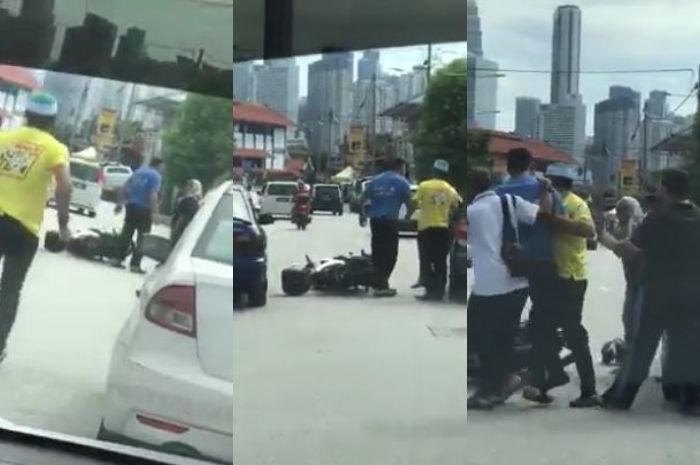 Viral di Medsos, Pria Pukul Emak-emak Karena Belok Tak Nyalakan Lampu Sein, Pelaku Diduga Selebriti