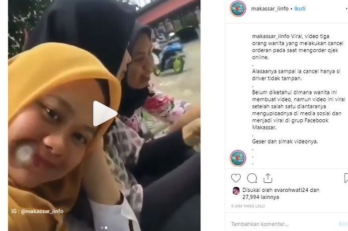 Viral di IG, Alasan 3 Gadis Jadi Buronan Ojol Sebab Driver Kurang Ganteng Terungkap di Whatsapp (WA)
