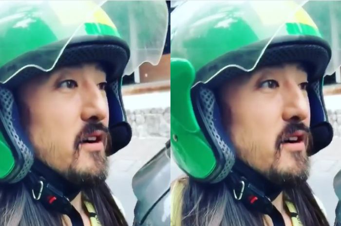 Viral DJ Steve Aoki Naik Ojek Online di Bali, Penampilan Santainya Curi Perhatian