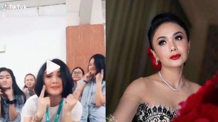 Tingkah Yuni Shara Main Tik Tok Bareng Teman Sekolah Anaknya, Awet Muda Bak ABG