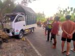 Kecelakaan Maut Antara  Truk Vs Motor di Jalan Raya Gedeg Mojokerto, Merenggut Satu Korban Jiwa