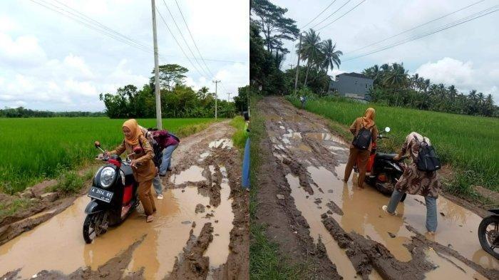 Guru di Pandeglang Mengaku Lelah, Tiap ke Sekolah Harus Berkubang Lumpur dan Sering Terpeleset