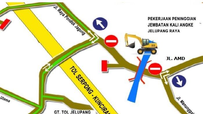 Jalan AMD Serpong Utara Bakal Ditutup Total Selama 4 Bulan, Pengguna Diimbau Lewat Jalur Alternatif