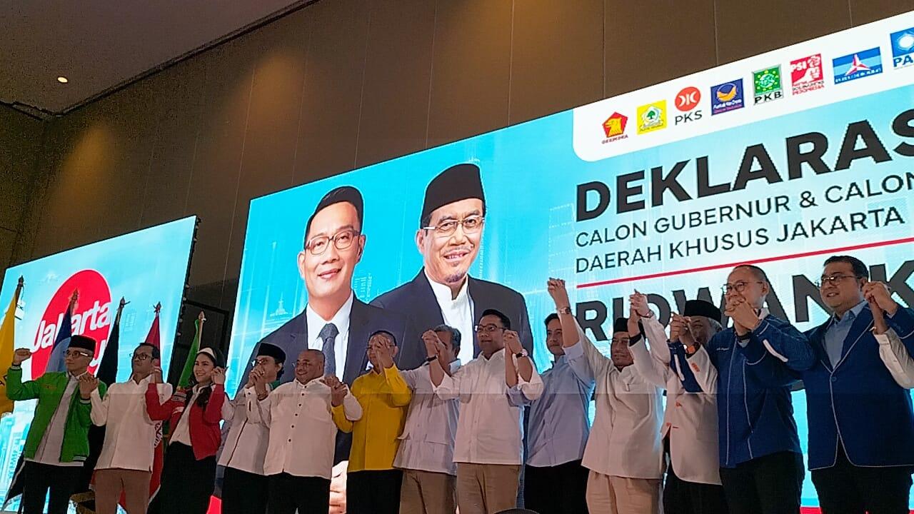 Daftar 12 Partai yang Dukung Ridwan Kamil-Suswono di Pilkada Jakarta 2024