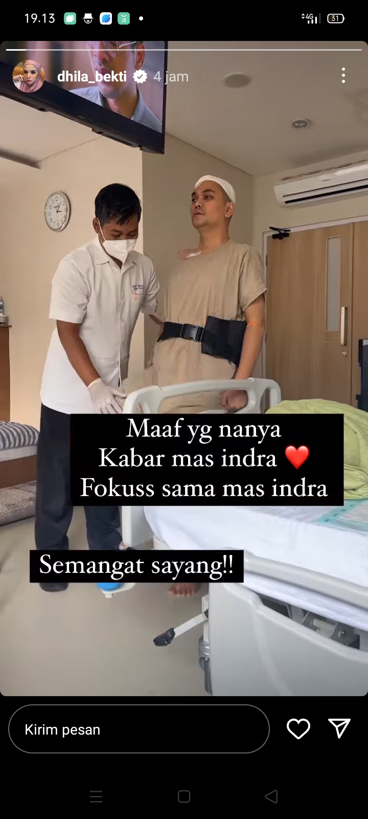 Kondisi Kesehatan Indra Bekti Membaik, Dokter akan Ijinkan Pulang ke Rumah Besok atau Lusa