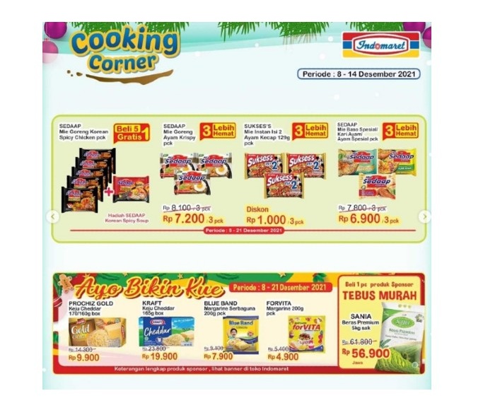 Promo Indomaret Hari Ini Rabu 8 Desember Diskon Mi Instan, Susu Anak, Snack dll