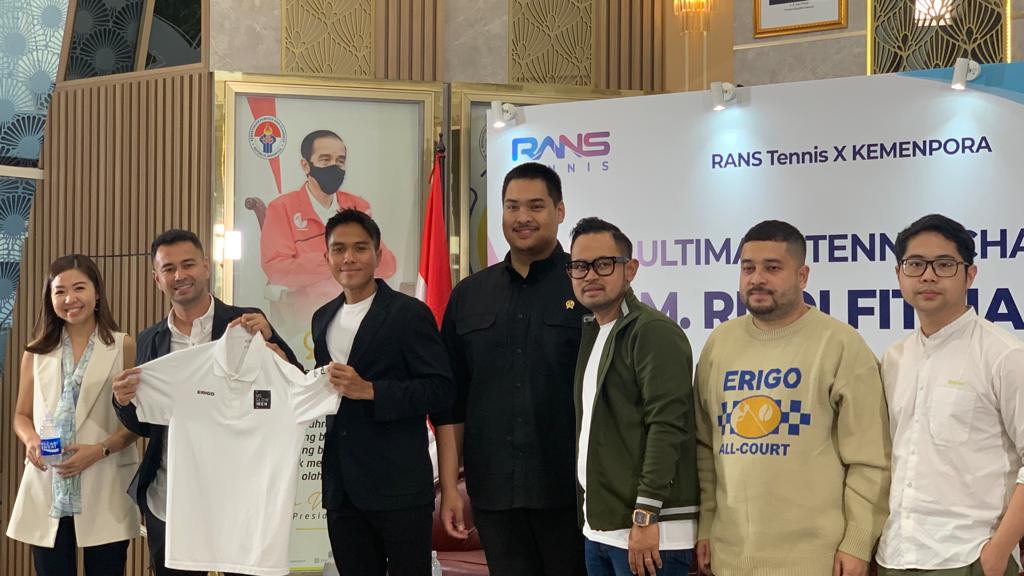 Gandeng Rifqi Fitriadi, Raffi Ahmad Resmi Luncurkan Rans Tenis di Hadapan Menpora
