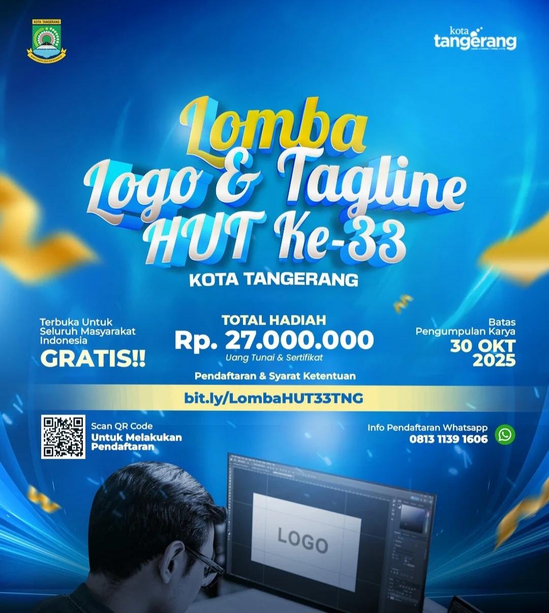 Diskominfo Gelar Lomba Desain Logo dan Tagline HUT ke-33 Kota Tangerang Berhadiah Puluhan Juta
