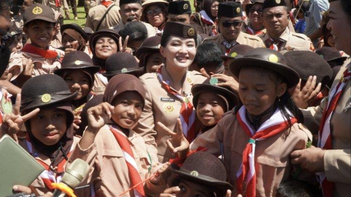Tepuk Pramuka! Sherly Laos Buka Pesta Siaga Kwarda Maluku Utara 2025 di Jailolo