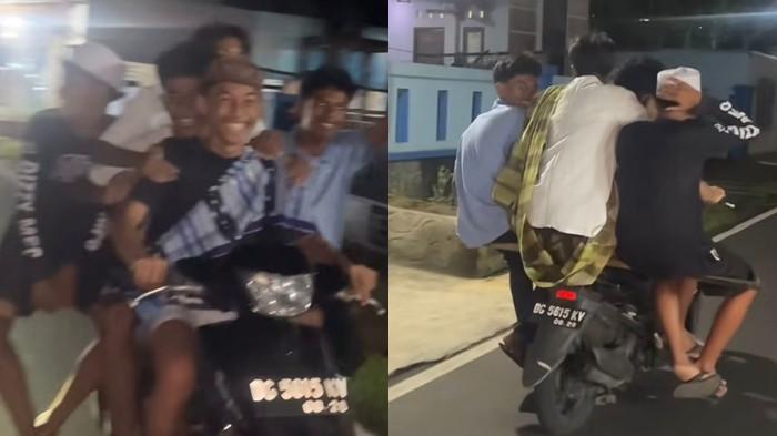 HUKUM: Aksi membahayakan dalam berkendara yang ditunjukan sekelompok remaja di Ternate