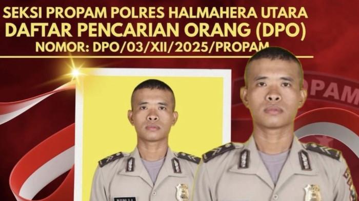 HUKUM: Briptu Buyung Seprimal, anggota Polres Halmahera Utara yang masuk DPO