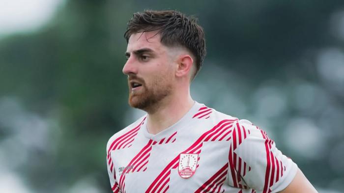 KOMPETISI: Dejan Tumbas, pemain baru Persis Solo. Dari Persebaya Surabaya, pemain Serbia ini siap mengarungi sisa kompetisi bersama Laskar Sambernyawa