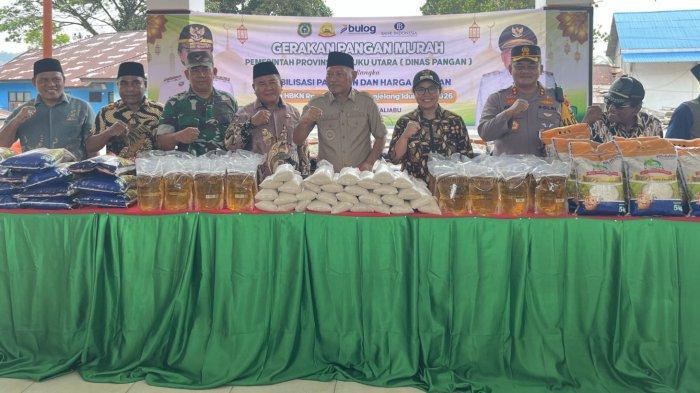 KEBUTUHAN: Gerakan pangan murah (GPM) di Pulau Taliabu yang diinisiasi Pemprov Maluku Utara, Jumat (13/3/2026)
