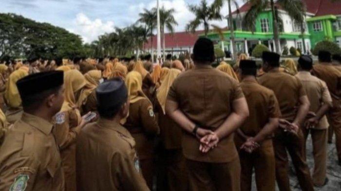 GAJI: Apel pegawai Pemkab Halmahera Selatan. Gaji ke 13 untuk ribuan abdi negara di daerah tersebut dipastikan bakal cair setelah perayaan Idul Adha 2026