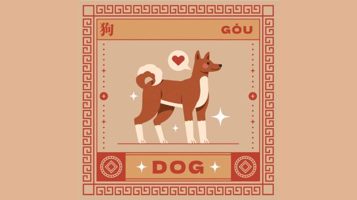 RAMALAN SHIO - Ilustrasi Shio Anjing sebagai salah satu lambang hewan dalam 12 Shio China 2025, diunggah Jumat (20/2/2026).