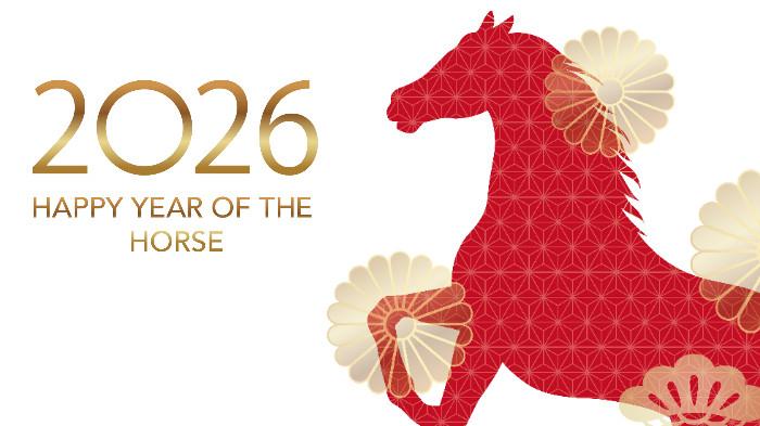 Ilustrasi tahun 2026 yang dinaungi Shio Kuda api menurut kalender tahun baru China 2026, diunggah Rabu (3/12/2025).