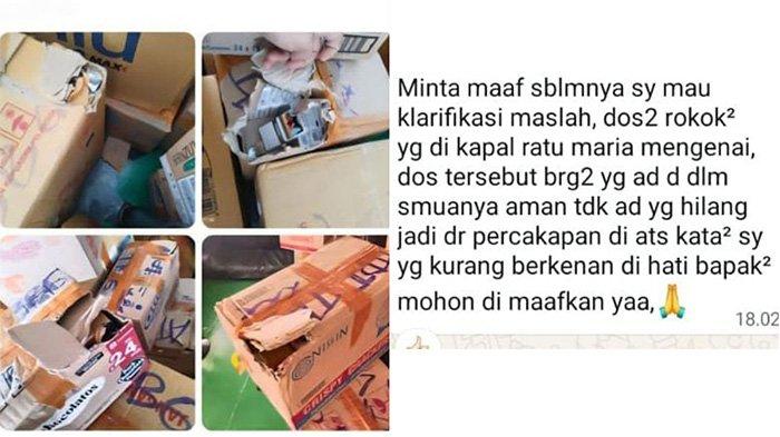 INFORMASI: Postingan netizen soal barang penumpang KM Ratu Maria dirusak petugas razia di Taliabu.
