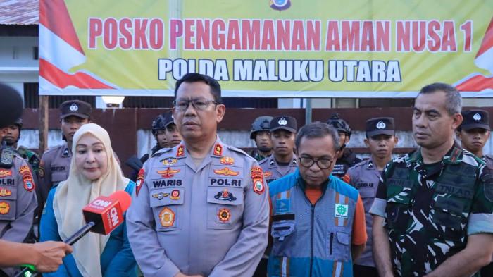 PEMBANGUNAN - Kepala Kepolisian Daerah Maluku Utara Irjen Pol Waris Agono mengaku akan siap bangun kantor Polsubsektor di wilayah Kecamatan Patani Barat, Senin (6/4/2026).