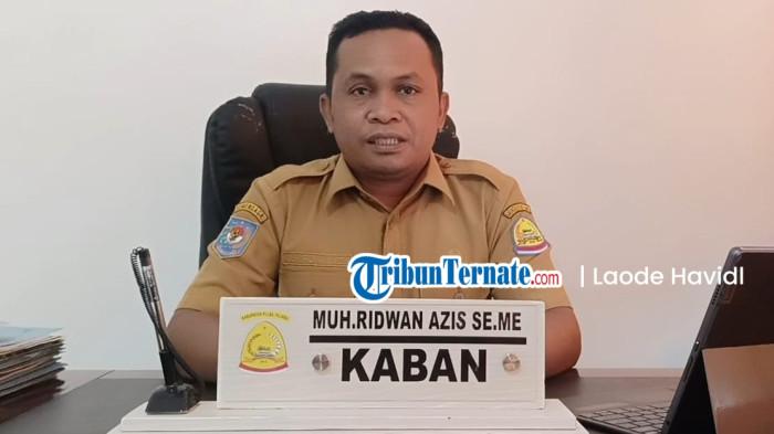 ANGGARAN: Kepala BPKAD Pulau Taliabu Ridwan Azis saat bersedia diwawancarai Tribunternate.com di ruang kerjanya, Rabu (4/3/2026)