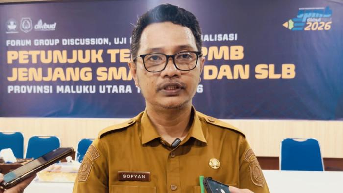 SPMB 2026 - Sekretaris Dikbud Maluku Utara sekaligus Ketua Panitia SPMB 2026, Sofyan.