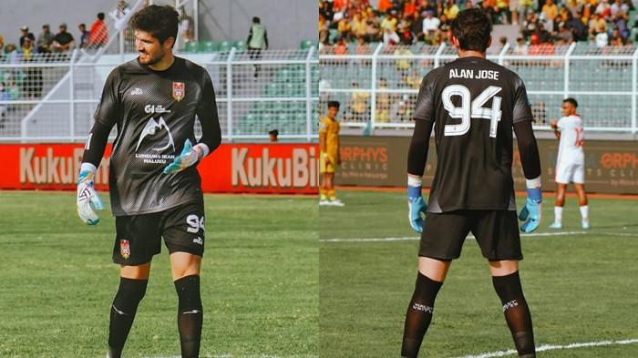 KOMPETISI: Kiper Malut United Alan Bernardon. Ia tampil perkasa saat Laskar Kie Raha melawan Persib Bandung dan PSM Makassar