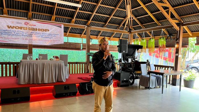 WORKSHOP SENI - Mewakili Kepala BPK Wilayah XXI Maluku Utara, Irwan Lahusen, dalam sambutannya di workshop bertajuk 