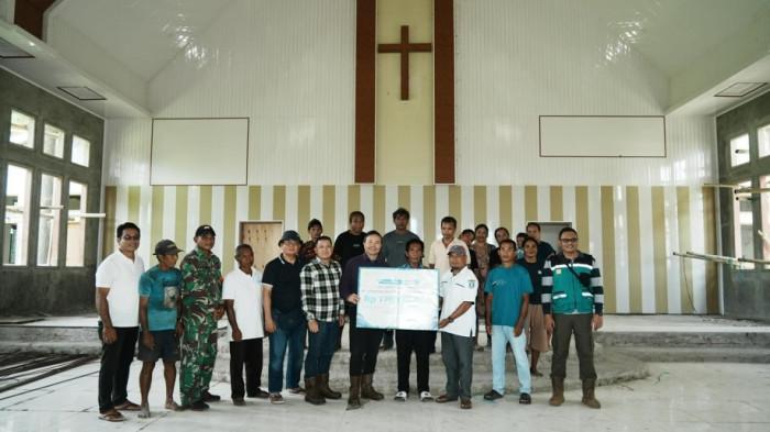 PT Harita Nickel dukung pembangunan GPM di Desa Bobo, Kecamatan Obi Selatan 01