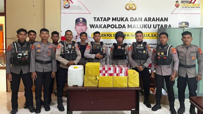 Polisi menyita rokok ilegal yang diselundupkan ke Taliabu