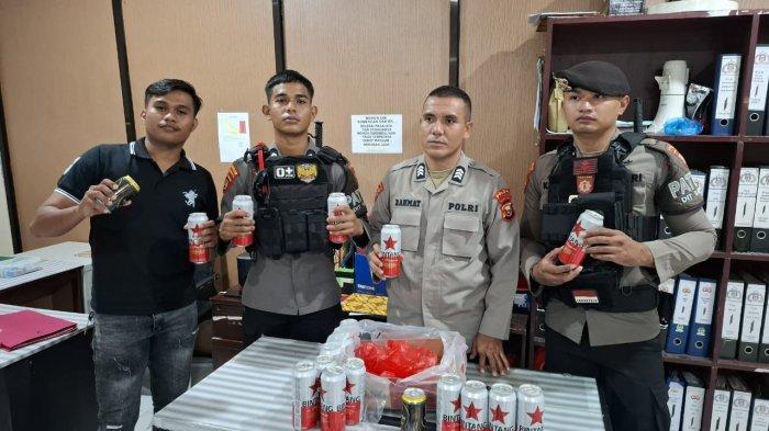 HUKUM: Miras jenis bir bintang yang dirazia Polres Ternate pada salah satu tempat hiburan malam (THM), Kamis (11/12/2025)