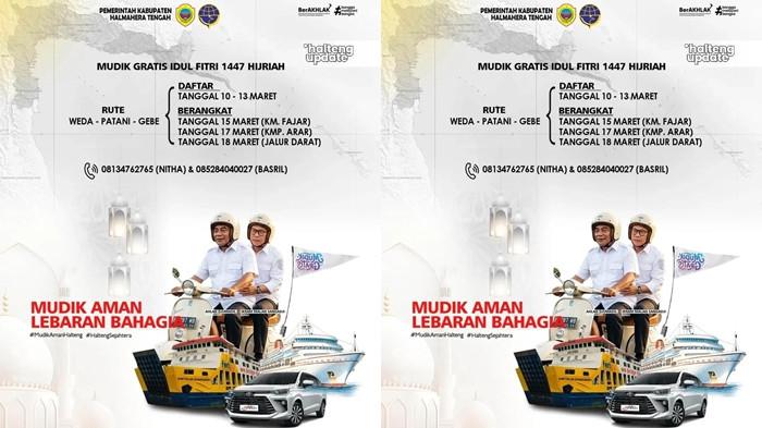 PROGRAM: Flyer program mudik gratis Pemkab Halmahera Tengah 2026