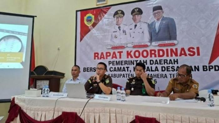 AGENDA: Suasana rakor pemerintah kabupaten bersama camat, kepala desa dan Badan Permusyawaratan Desa (BPD) se Halmahera Tengah 2026, Rabu (29/4/2026)