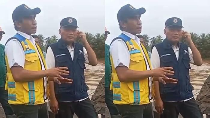 ACTION: Pasca banjir di Kecamatan Ibu, Halmahera Barat, Wakil Gubernur Maluku Utara Sarbin Sehe bersama Sekprov Maluku Utara Samsuddin A Kadir dan beberapa OPD teknis melakukan tinjauan lapangan, Selasa (13/1/2026)