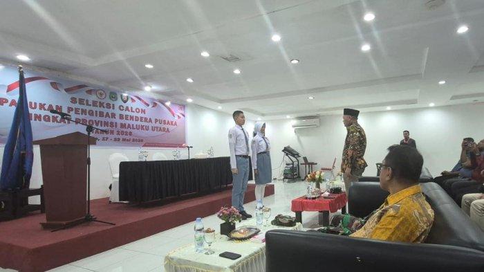 SELEKSI: Suasana penerimaan dan pembukaan seleksi calon Paskibraka 2026 Pemprov Maluku Utara, Senin (18/5/2026)
