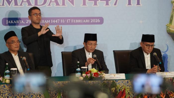 AGENDA: Suasana sidang Isbat (penetapan) 1 Ramadan 1447 H yang dipimpin Menteri Agama Nasaruddin Umar di Hotel Borobudur, Jakarta, Selasa (17/2/2026).
