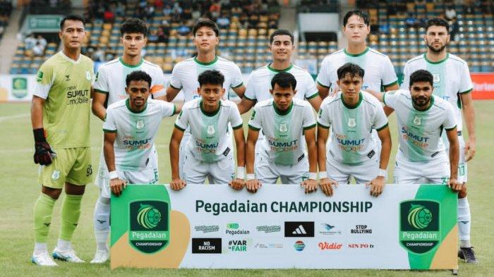 KOMPETISI: Skuad PSMS Medan saat bertemu PSPS Pekanbaru di Championship 2025-2026