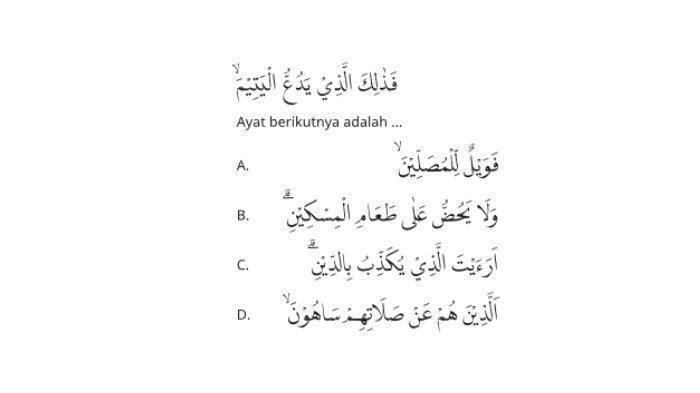 Soal PAI Kelas 5 SD Bab 1 Nomor 4.