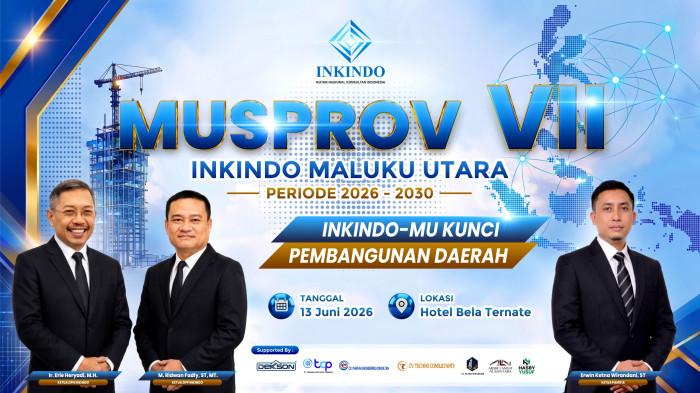 Spanduk kegiatan Musyawarah Provinsi INKINDO Malut VII.