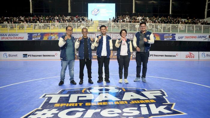 Turnamen bergengsi Tribun Putih Abu-Abu Futsal (TPAAF) Jatim Series #1 2026 di Gresik, Jawa Timur (Jatim) resmi dibuka di Wahana Ekspresi Poesponegoro (WEP) Kabupaten Gresik, Jumat (12/6/2026).