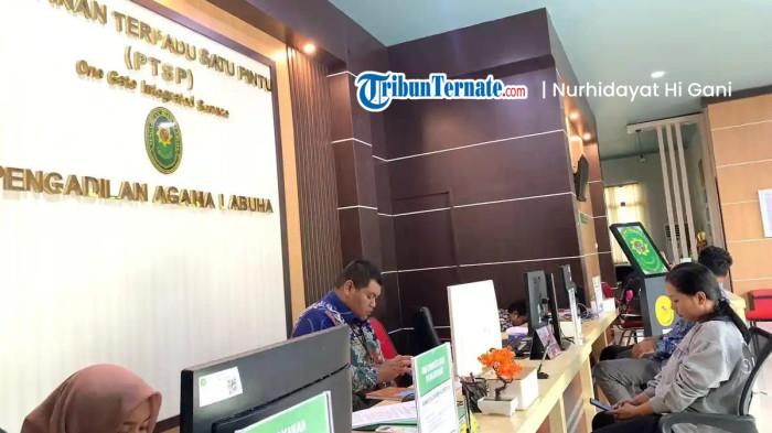 CERAI: Ruangan pelayanan Pengadilan Agaman Labuha, Halmahera Selatan, Kamis (16/10/2025).
