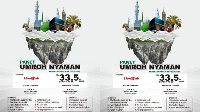 SAKSI KATA - Brosur paket umrah PT Betteravel Indonesia Perkasa Ternate.