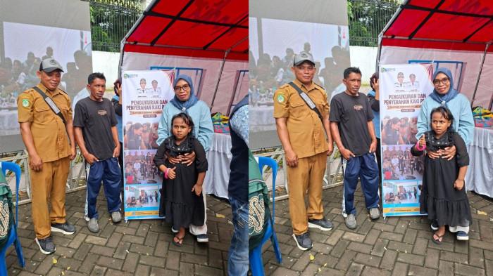 KEMANUSIAAN: Kepala Dinas Sosial Pulau Taliabu, Kuraisia Marsaoly dan Staf Dampingi 2 Penyandang Disabilitas untuk Pengukuran Kaki Palsu di Ternate, Senin (25/5/2026). Foto diperoleh dari Dinsos Pulau Taliabu.