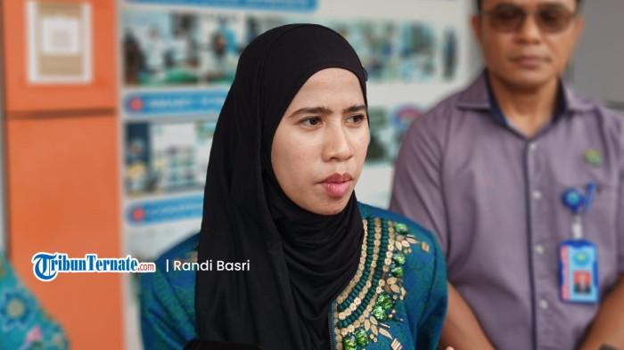 STATEMENT: Ketua Komisi I DPRD Maluku Utara Nazlatan Ukhra Kasuba saat melakukan kunjungan kerja di BNN Maluku Utara, Jumat (5/12/2025)