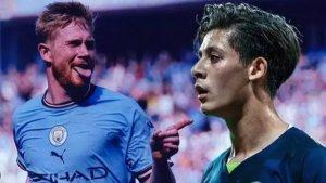 Pemain-Manchester-City-Kevin-De-Bruyne-dan-pemain-Real-Madrid-Arda-Guler.jpg