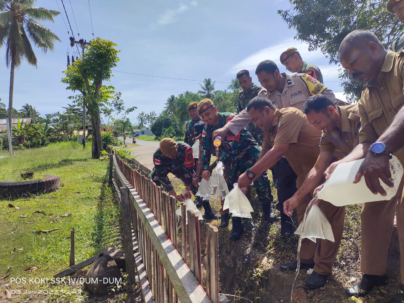 Satgas Yonarhanud 3/Yby Pos Dum Dum Halmahera Utara Musnakan Ratusan Liter Captikus