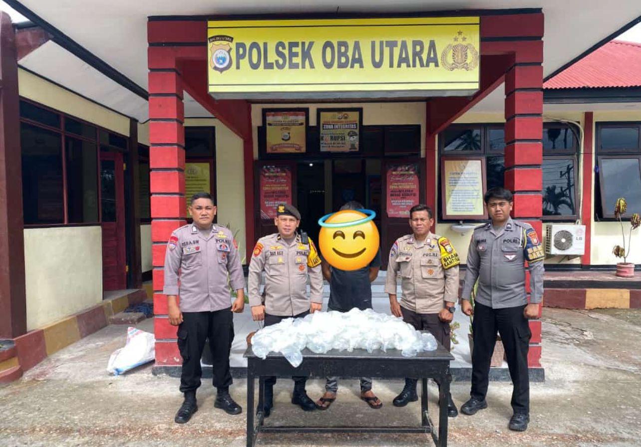Pria Asal Halmahera Utara Maluku Utara Diamankan Polsek Oba Utara karena Bawa Captikus