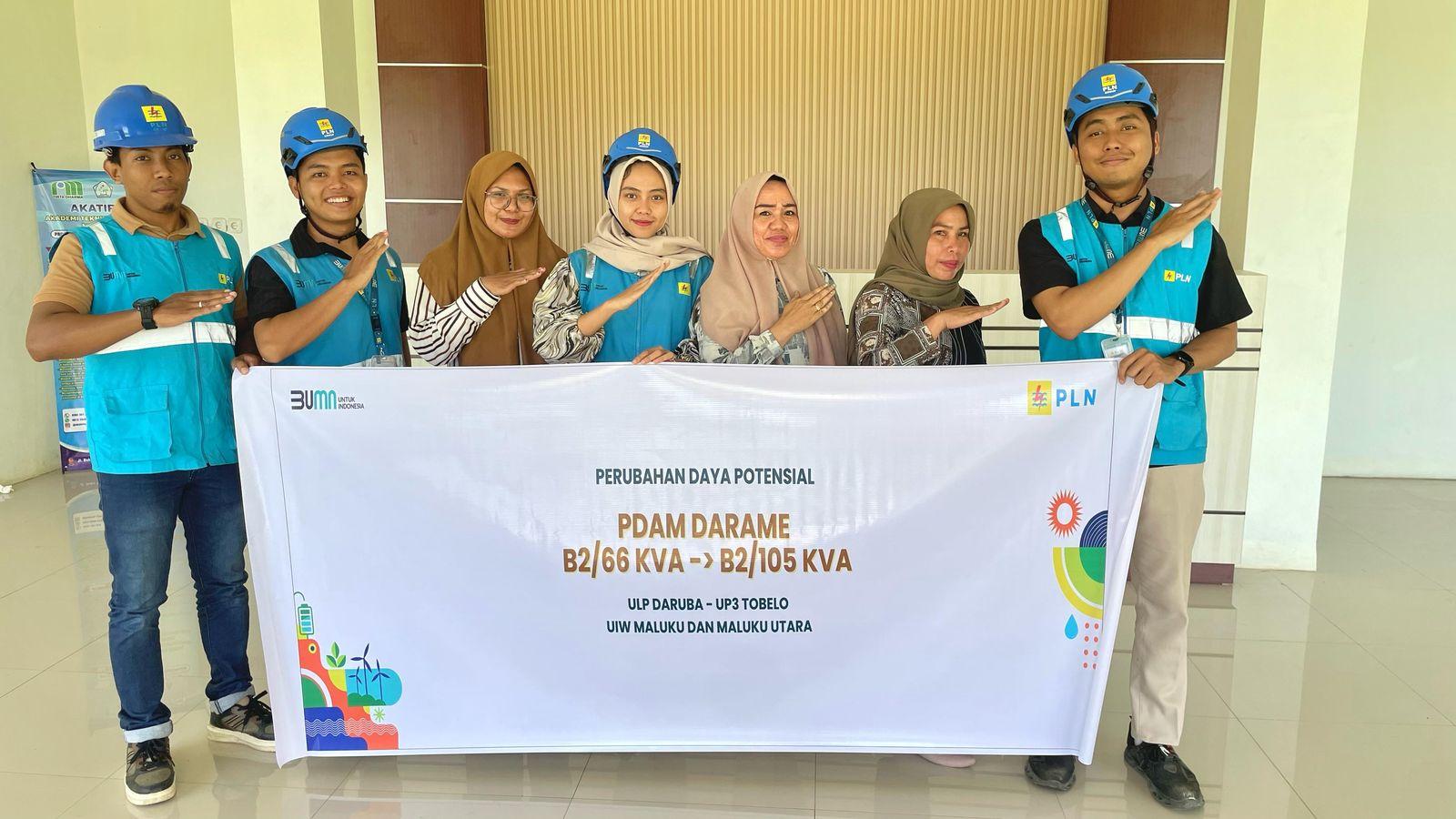 PLN UP3 Tobelo Dukung PDAM Morotai Tingkatkan Pelayanan Kebutuhan Air Lewat Ubah Daya Listrik